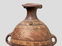 Ame Ker 189  Ame Ker 189, Peru, Nordwest-Argentinien oder Chile, Inka, Später Horizont, Inka, ca. 1440-1532 n. Chr., Amphore, aryballos, makas, Ton, H 16,5 cm, Dm ca. 11,8 cm : Museumsfoto: Claus Cordes, Bestandskatalog Ethnologie